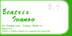 beatrix ivanov business card